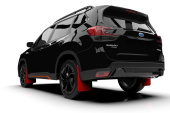 MF52-UR-RDBLK 2019+ Subaru Forester Röda Stänkskydd Svart Logo Rally Armor (2)
