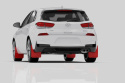 Hyundai Elantra GT N Line/i30 2019-2021 Stänklappar UR Svarta Med Vit Logotyp Rally Armor