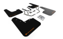 Ford Fiesta ST MK8 2018-2023 Stänklappar UR Svarta Med Orange Logotyp Rally Armor