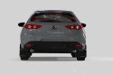 2019+ Mazda3 GT Sport Hatch Svarta Stänkskydd Mörkgrå Logo Rally Armor