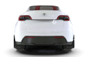 Tesla Model Y 20+ Svarta Stänkskydd Mörkgrå Logo Rally Armor