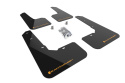 Subaru Outback Wilderness 2022-2025 Stänklappar Svarta Med Wild Orange Logotyp Rally Armor