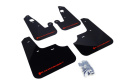 2007-2016 Lancer (Ej EVO) UR Svarta Stänkskydd Röd Logo Rally Armor