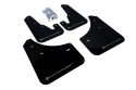 04-09 Mazda3/Spd3 Svarta Stänkskydd Silver Logo Rally Armor