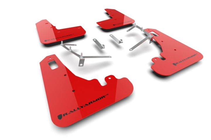 Subaru BRZ/Toyota GR86 2022-2026 Stänklappar UR Röda Med Svart Logotyp Rally Armor i gruppen Välj bilmodell hos DDESIGN Scandinavia AB (MF99-UR-RD-BLK)