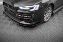 Mitsubishi Lancer EVO X 2007-2015 Street Pro Frontsplitter / Frontläpp + Splitters Maxton Design