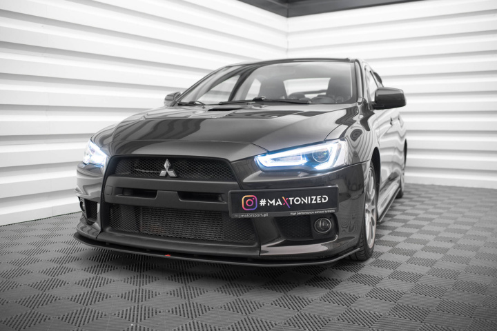 Mitsubishi Lancer EVO X 2007-2015 Street Pro Frontsplitter / Frontläpp Maxton Design i gruppen Välj bilmodell / Mitsubishi / EVO X 07+ / Styling hos DDESIGN Scandinavia AB (MILA10EVOCNC-FD4BRB)