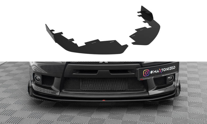 Mitsubishi Lancer EVO X 2007-2015 Främre Splitters Maxton Design i gruppen Välj bilmodell / Mitsubishi / EVO X 07+ / Styling hos DDESIGN Scandinavia AB (MILA10EVOCNC-FSF1G)