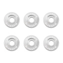 Skärmbrickor (16.7mm) & Skruv M6x1.0 Small 6-delar Silver Mishimoto