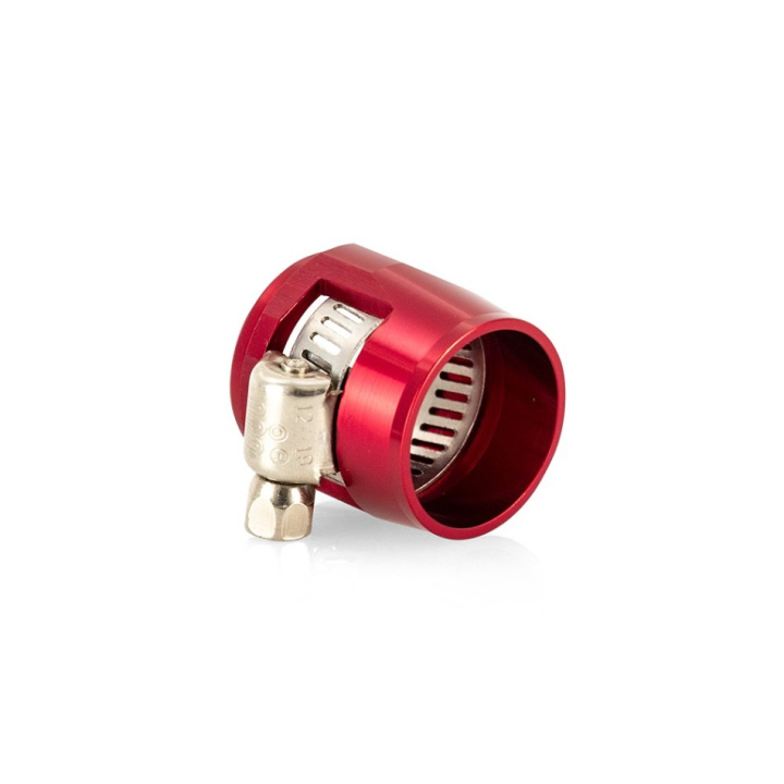 MMHXF-12-4-RD Aluminium -12AN Slangände Överdrag Med Klamma Röd Mishimoto