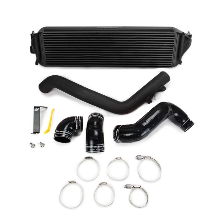 MMINT-CTR-17KBKWBK Honda Civic Type R Intercooler Kit 2017+ Svart Med Wrinkle Svarta Rör Mishimoto