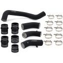 17-19 GM L5P Duramax Intercooler Kit Svart Med Wrinkle Svarta Rör Mishimoto