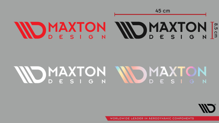 Maxton Dekal Red 06 Stor Logo Dekal 45x8,5cm red Maxton Design i gruppen Välj bilmodell hos DDESIGN Scandinavia AB (NAK-ST-RED-06)