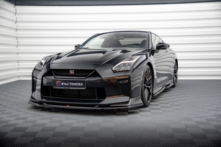 Nissan GTR R35 Facelift 2016-2022 Frontsplitter / Frontläpp V.1 Maxton Design i gruppen Välj bilmodell / Nissan / GTR R35 2009+ / Styling hos DDESIGN Scandinavia AB (NI-GTR-4F3-FD1G)