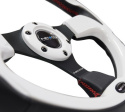 NRG Pilota \'\'Racestyle\'\' 320mm Svart/Vit Sportratt