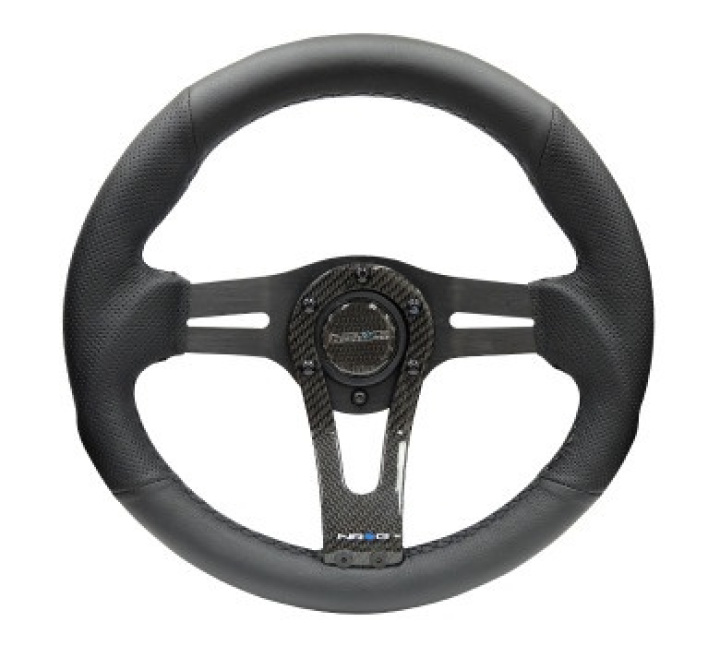 NRG-RST-002RCF NRG Läderratt 320mm Svart/Kolfiber