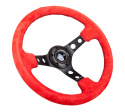 NRG Röd Moccaratt med Svart Centrum 350mm (3\'\' Djup)