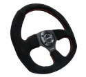 NRG Moccaratt \'\'Racestyle\'\' med Röda Sömmar / Platt botten
