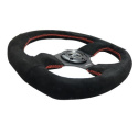 NRG Moccaratt \'\'Racestyle\'\' med Röda Sömmar / Platt botten