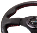 NRG Läderratt med Röda Sömmar 320mm