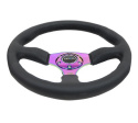 NRG Läderratt med Neochrome Centrum 350mm (2.5\'\' Djup)