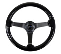 NRG Svart Träratt med Svart Centrum 350mm (3\'\' Djup)
