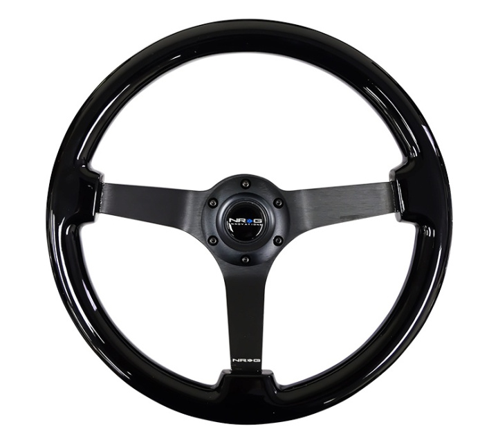 NRG-RST-036BK-BK NRG Svart Träratt med Svart Centrum 350mm (3