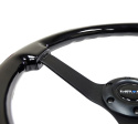 NRG Svart Träratt med Svart Centrum 350mm (3\'\' Djup)