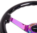 NRG Svart \'\'Glittrig\'\' Träratt med Neochrome Centrum 350mm (3\'\' Djup)