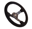 NRG \'\'ODI\'\' Moccaratt med Mattsvart Centrum / Röda Baseballsömmar 350mm (3\'\' Djup)