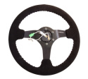 NRG \'\'ODI\'\' Moccaratt med Mattsvart Centrum / Röda Baseballsömmar 350mm (3\'\' Djup)