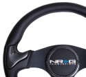 NRG Kolfiber-/Läder-ratt med Gummitutknapp 350mm