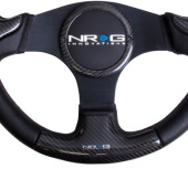 NRG-ST-014CFBK NRG Kolfiber-/Läder-ratt med Gummitutknapp 350mm (3)