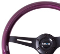 Classic Träratt 330mm 3-ekrad Mattsvart Centrum Lila Ratt NRG