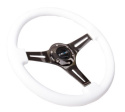 Classic Träratt 350mm 3-ekrad Svart Centrum Vit Ratt NRG