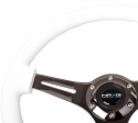 Classic Träratt 350mm 3-ekrad Svart Centrum Vit Ratt NRG