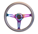 Classic Träratt 350mm 3-ekrad Neo-Chrome Centrum Kameleontfärgad Ratt NRG