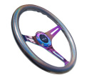 Classic Träratt 350mm 3-ekrad Neo-Chrome Centrum Kameleontfärgad Ratt NRG