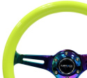 Classic Träratt 350mm 3-ekrad Neochrome Centrum Neon Gul Ratt NRG
