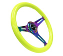 Classic Träratt 350mm 3-ekrad Neochrome Centrum Neon Gul Ratt NRG