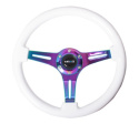 Träratt 350mm 3-ekrad Neo-Chrome Centrum Vit Ratt NRG