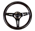 Classic Svart Träratt 310mm 3-ekrad Mattsvart Krom Centrum NRG