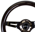 Classic Svart Träratt 310mm 3-ekrad Mattsvart Krom Centrum NRG