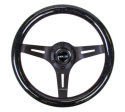Träratt 310mm 3-ekrad Mattsvart Centrum Svart Glittrig NRG