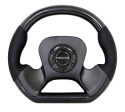 NRG Kolfiber-/Raceratt med Lädergrepp 320mm