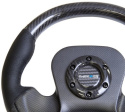 NRG Kolfiber-/Raceratt med Lädergrepp 320mm