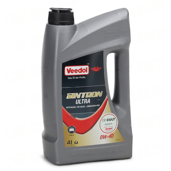 Porsche Diverse Modeller 2005-2018 Motorolja 0w-40 Sintron Ultra 4L Flask OE-Cult Veedol i gruppen Välj bilmodell / Porsche / Macan 14+ / Reservdelar hos DDESIGN Scandinavia AB (OEC-P02034)