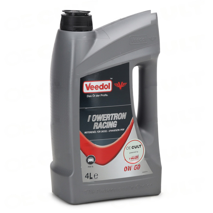 Porsche 911 (996/997) Boxster/Cayman (986/987) Motorolja 5W50 4L Flaska Powertron Racing OE-Cult Veedol i gruppen Välj bilmodell / Porsche / 997 04-12 / Reservdelar hos DDESIGN Scandinavia AB (OEC-P02036)