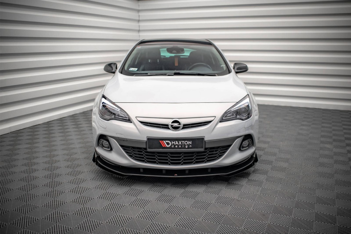 Opel Astra GTC OPC-Line J 2009-2020 Street Pro Frontläpp / Frontsplitter V.1 + Flaps Svart/Röd + Blanka Flaps Maxton Design i gruppen Välj bilmodell / Opel / Astra J 09-15 / Styling hos DDESIGN Scandinavia AB (OPASJGTCOPCLINECNCFD1BRBF)