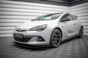 Opel Astra GTC OPC-Line J 2009-2020 Street Pro Frontläpp / Frontsplitter V.1 + Flaps Svart/Röd + Blanka Flaps Maxton Design